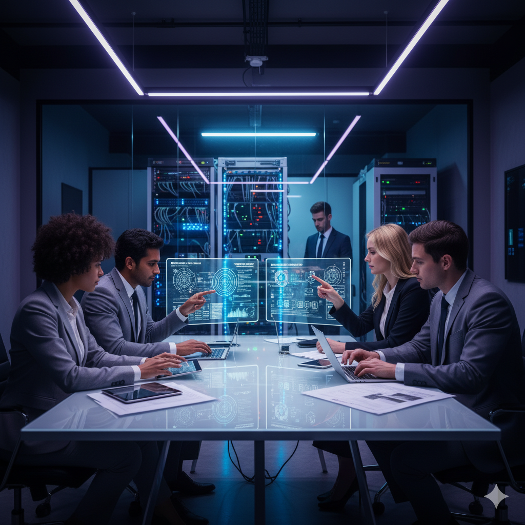 Modern server infrastructure image